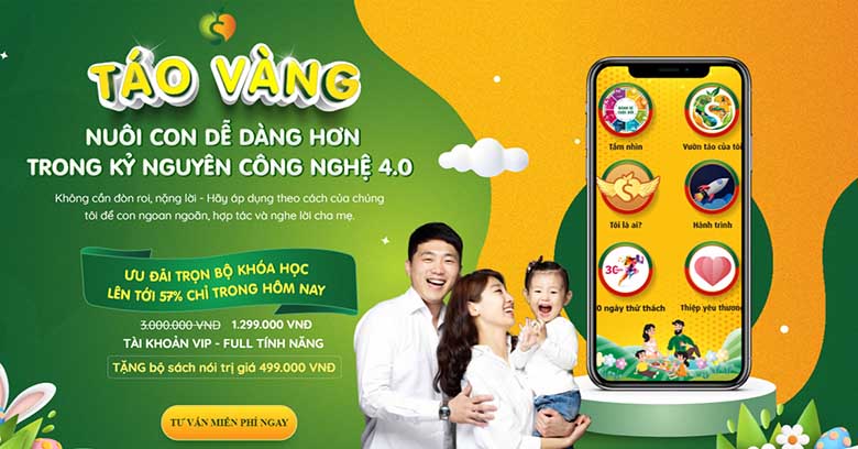 Học tập online cùng Táo Vàng trong thời đại mới