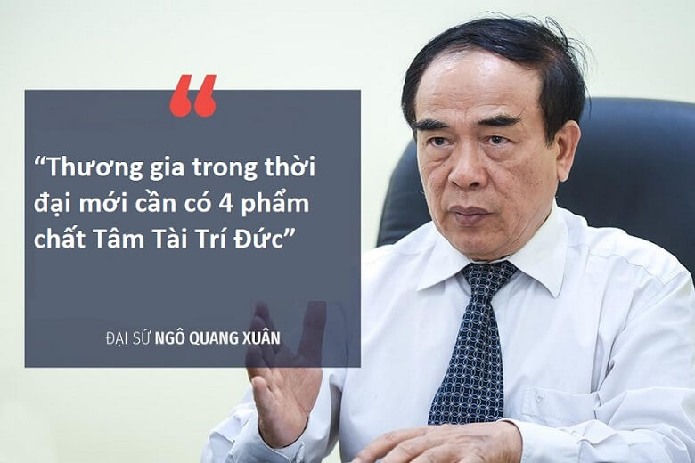 Tiến Sĩ Ngô Quang Xuân công nhận Tập đoàn Táo Vàng đang phát triển dựa trên 4 yếu tố Tâm Tài Trí Đức